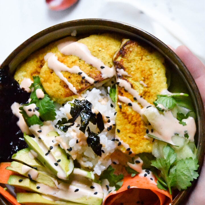 Yellow Tofu Sushi Bowl