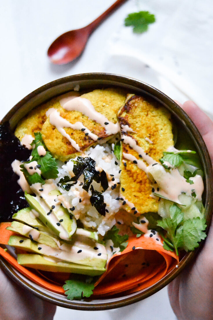 Yellow Tofu Sushi Bowl