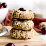 toasted coconut cherry thumbprint cookies