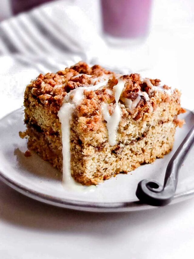 Moist Eggless Cinnamon Coffee Cake