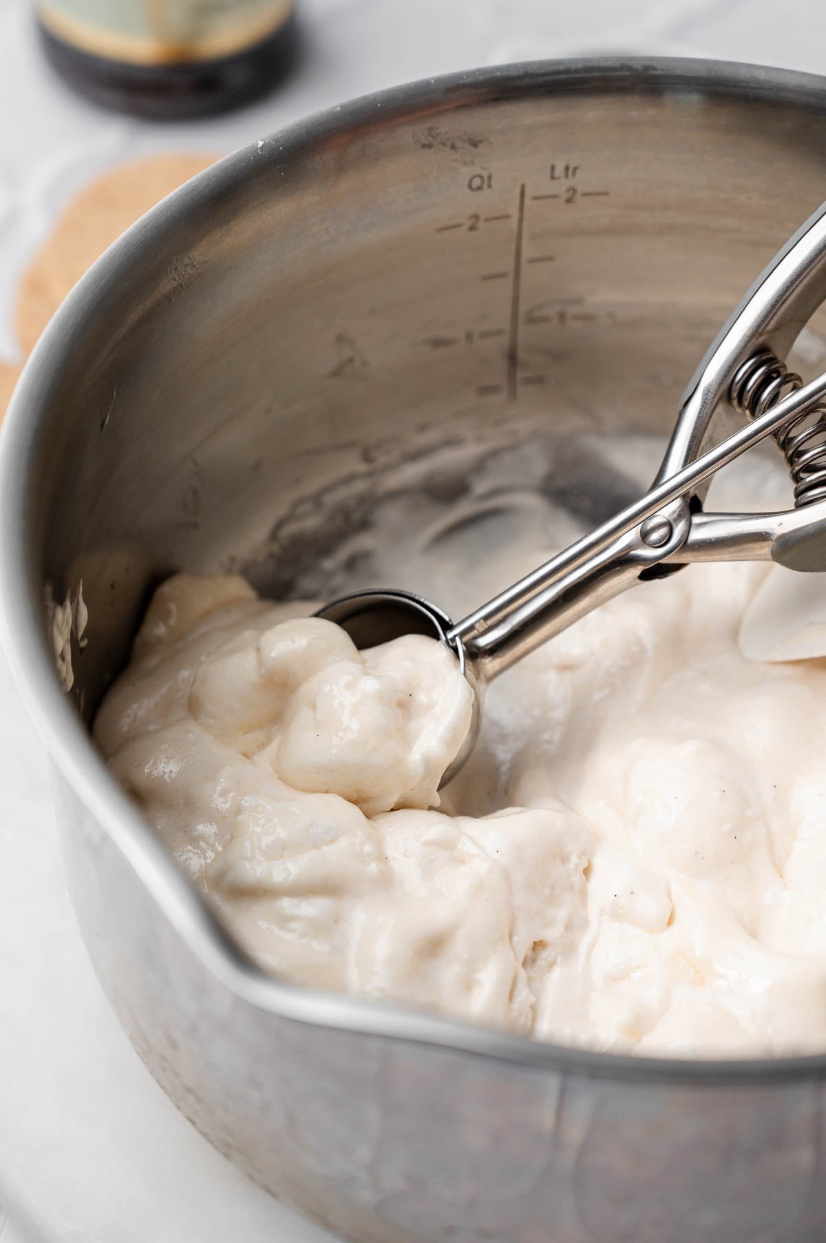 the melted vegan marshmallow fluff.