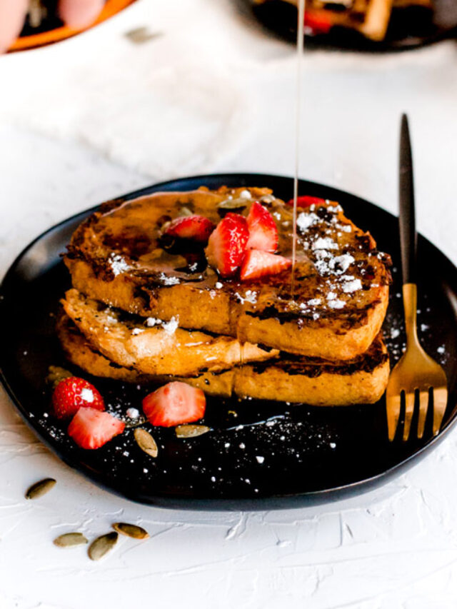 Pumpkin Spice French Toast (Dairy Free + Vegan)