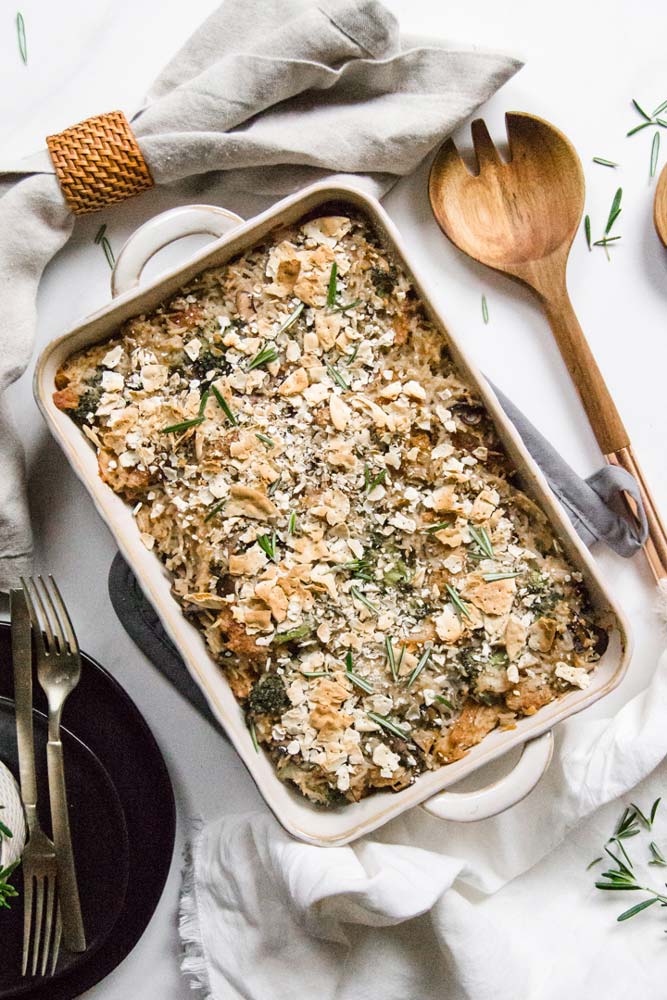 Creamy Vegan Chicken & Rice Casserole | thank you berry much