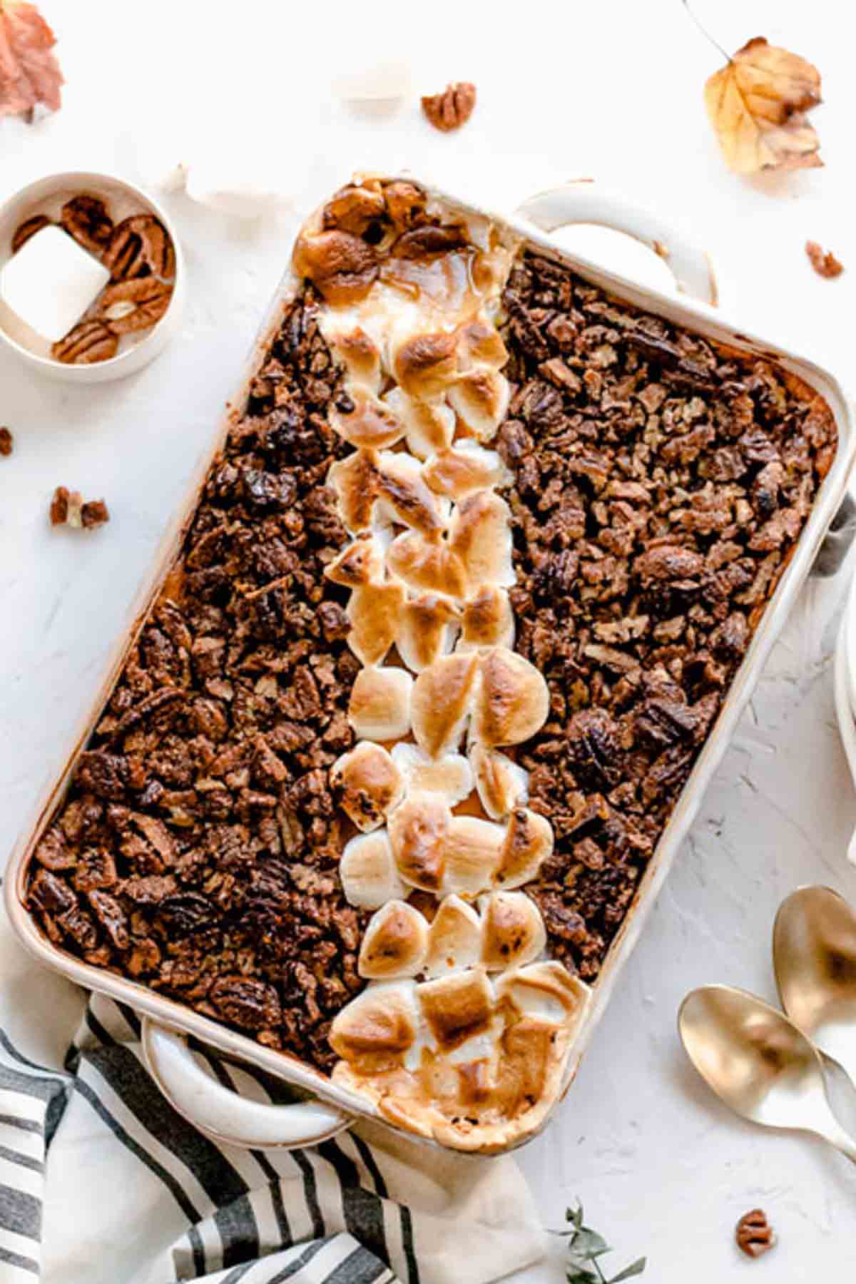 the baked vegan sweet potato casserole.