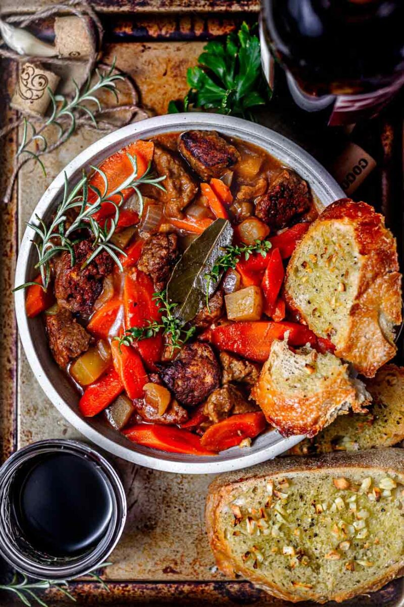 Vegan Seitan Beef Bourguignon thank you berry much
