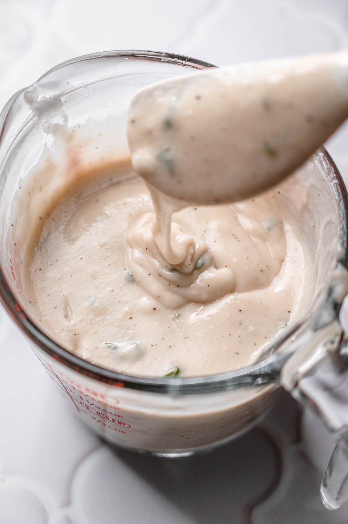 the thickened bechamel sauce.