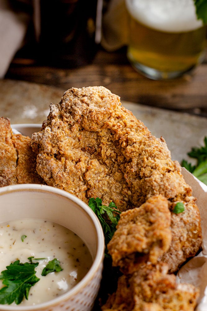 air fried vegan chicken