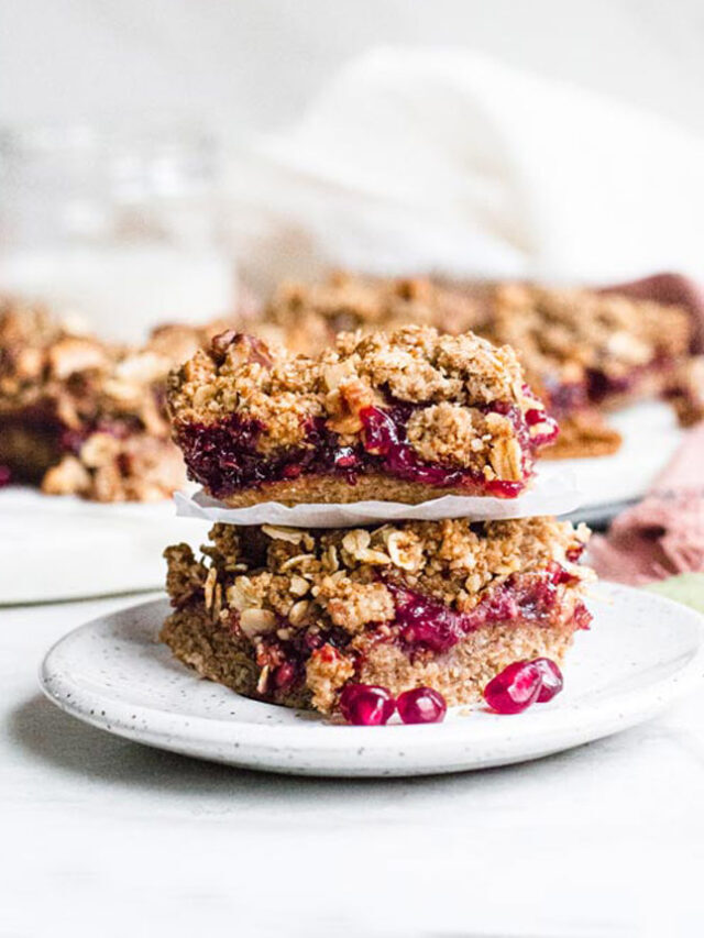 Pomegranate Walnut Crumble Bars Story