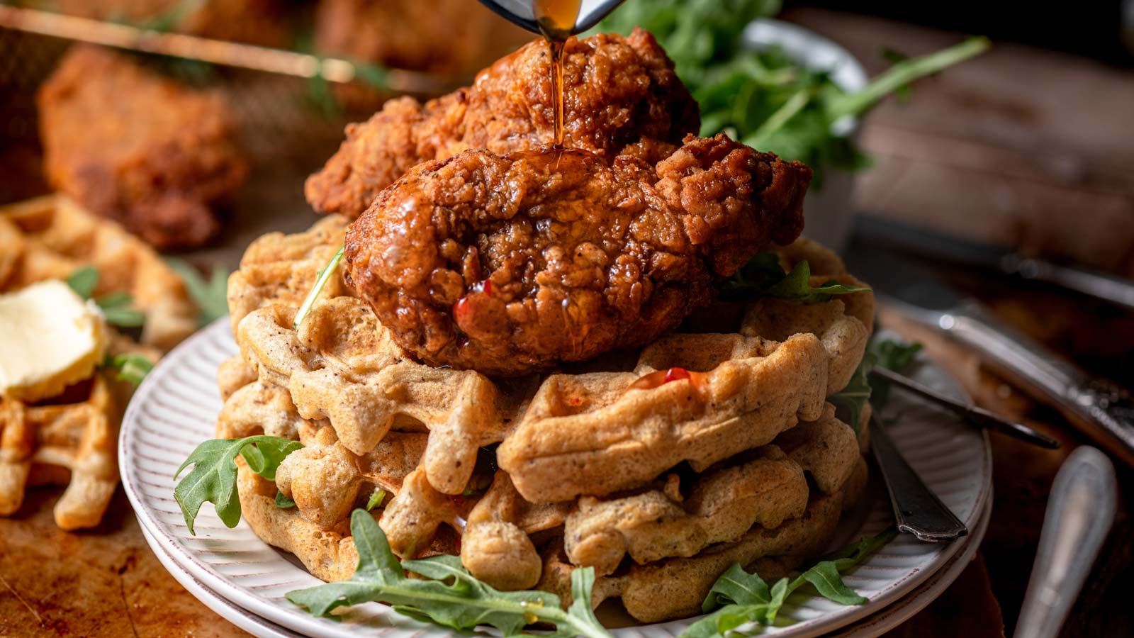 The Best Vegan Chicken and Waffles thank you berry much