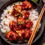 korean chili cauliflower with gochujang sauce.