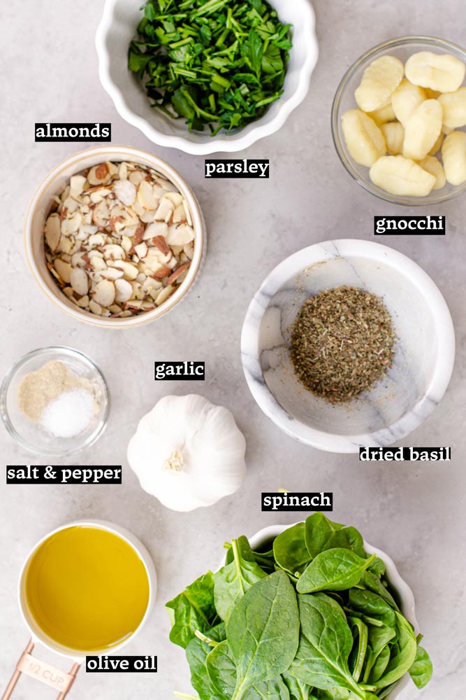 spinach pesto ingredients