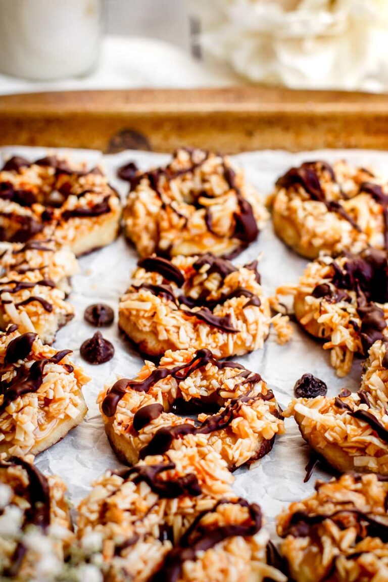 Vegan Samoa Cookies {Girl Scout Copycat Caramel DeLites} Thank You