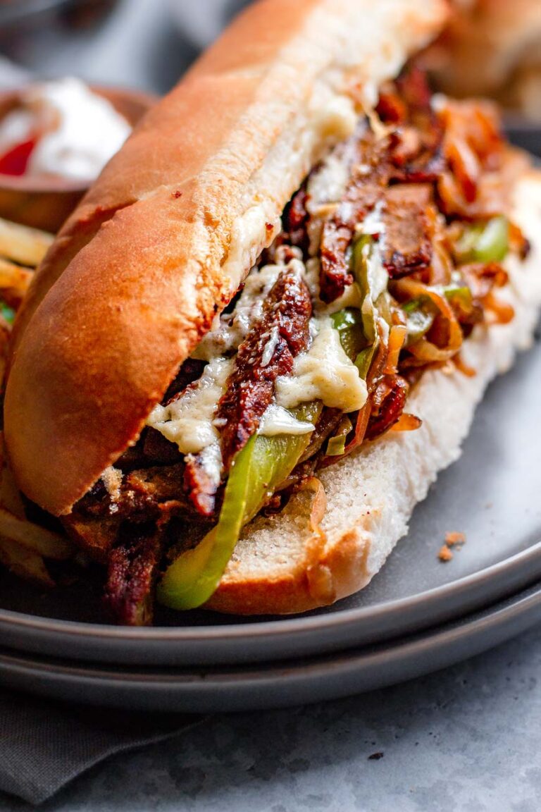 Vegan Philly Cheesesteaks (with seitan!) thank you berry much