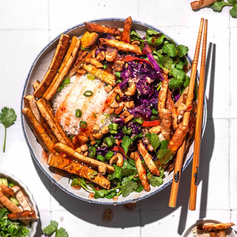 Vegan Egg Roll in a Bowl with Tofu Thank You Berry Much