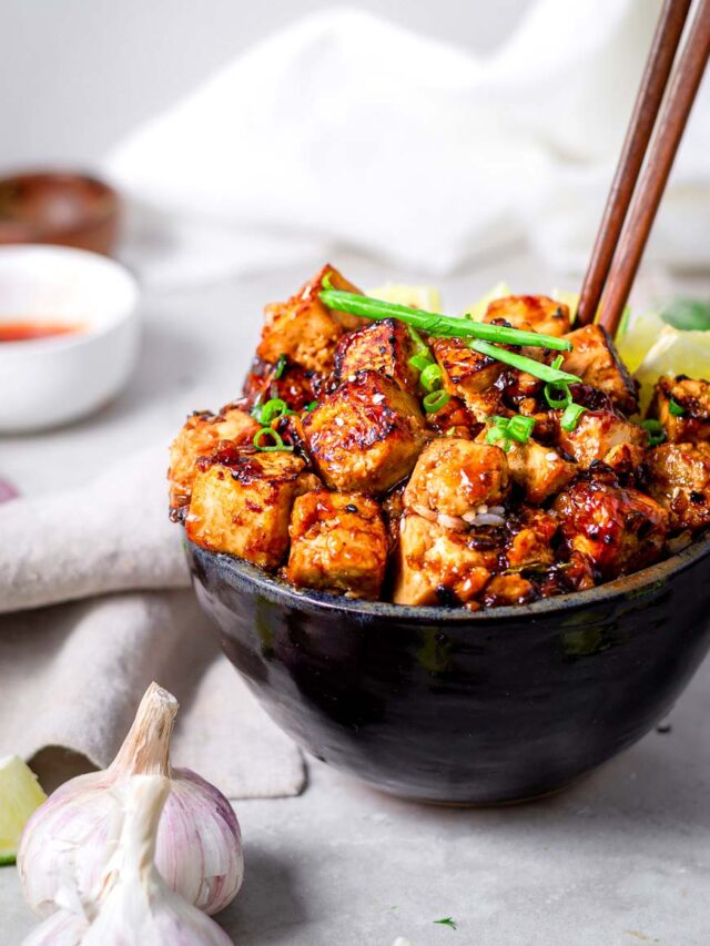 Pan-fried Sticky Garlic Tofu Story