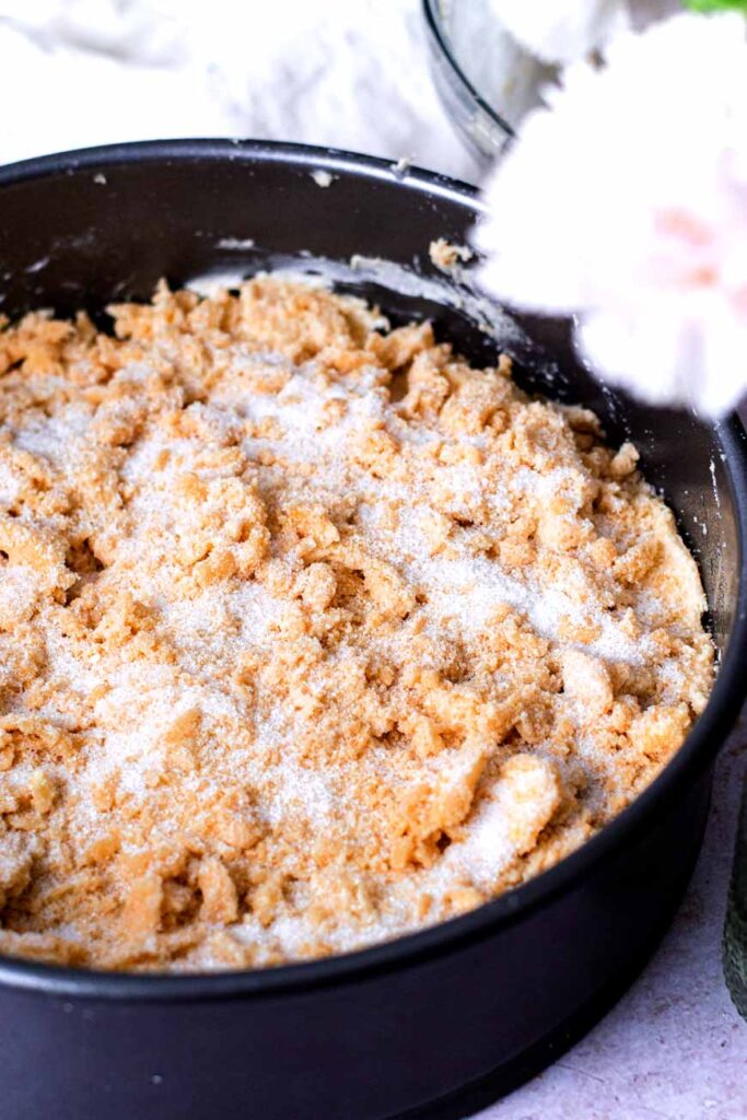 the raw shortcake dough