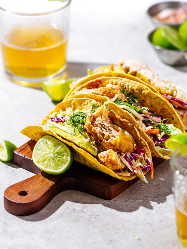 Vegan Fish Tacos with Garlic Lime Sauce Story