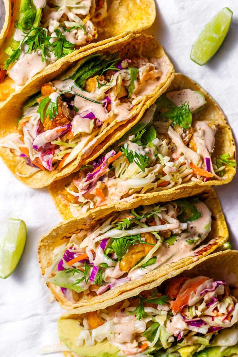 Vegan Garlic Aioli 'Fish' Tacos Thank You Berry Much