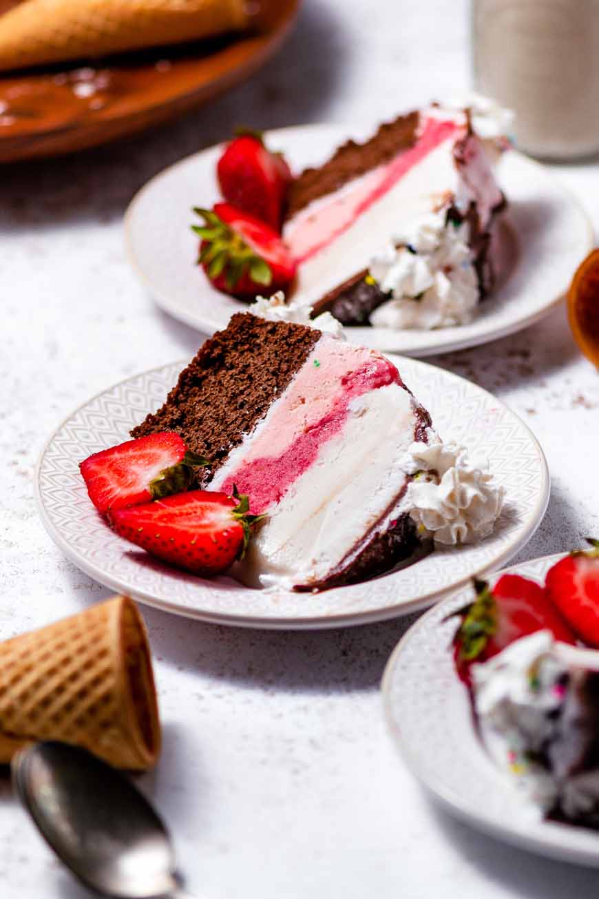 Neapolitan Vegan Ice Cream Cake Thank You Berry Much