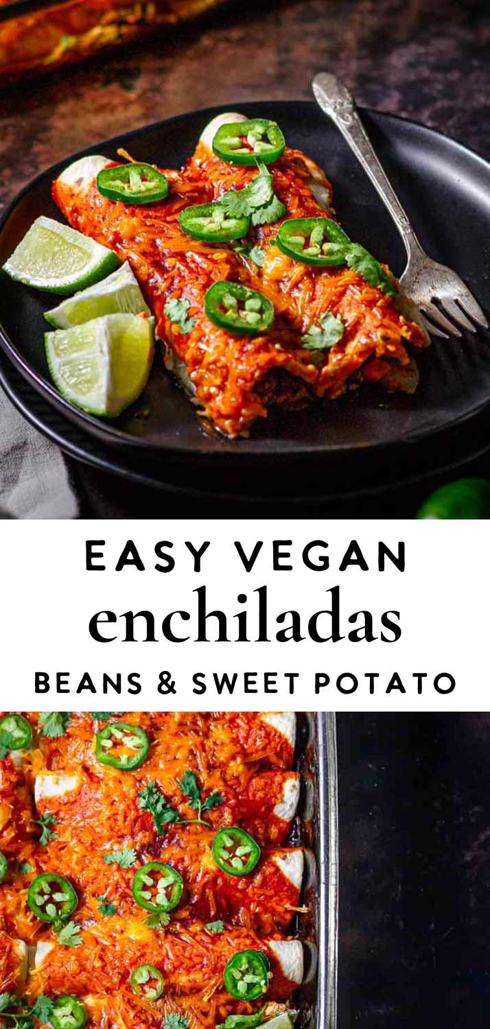 Vegan Cheese Enchiladas (Black Beans & 'Beef') thank you berry much