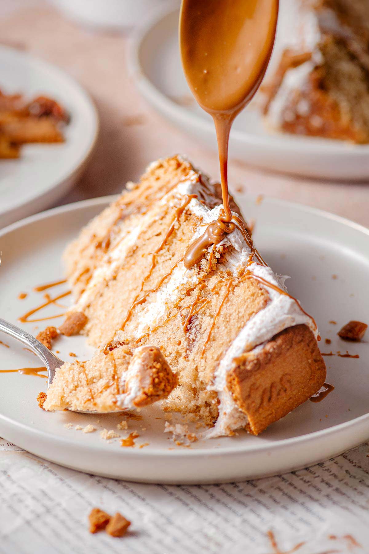 vegan biscoff cookie butter cake.