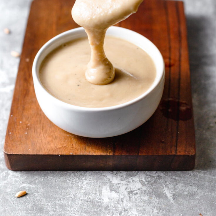 oil-free lemon tahini dressing