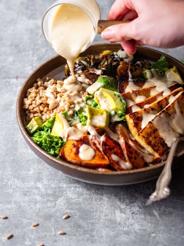 Healthy Fall Harvest Grain Bowl with Farro