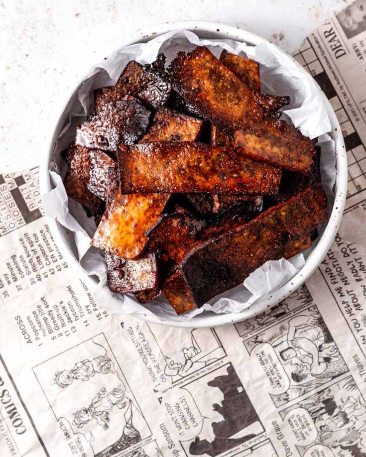 smokey tofu bacon