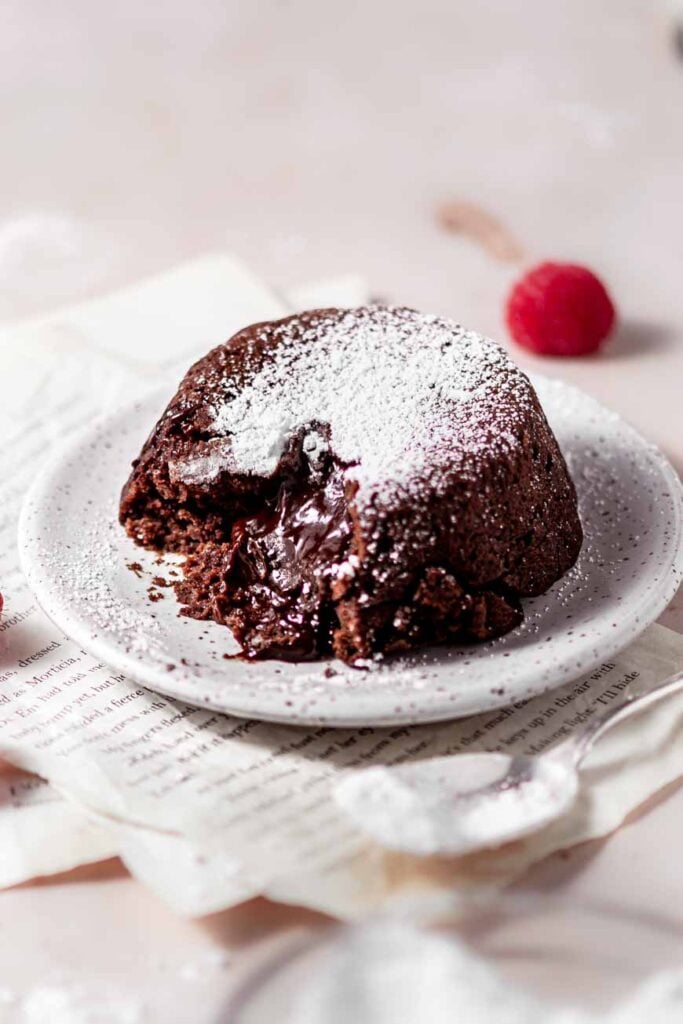 vegan chocolate lava cake