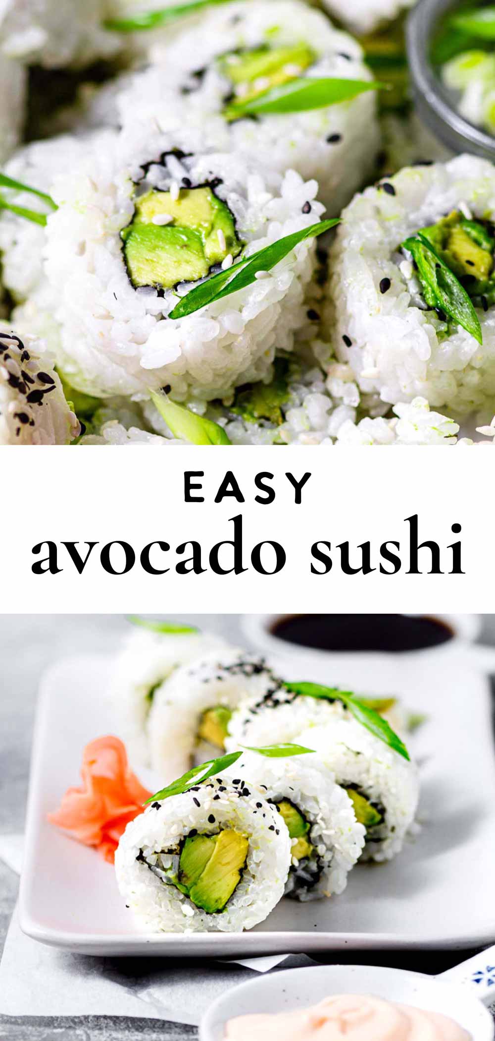 Easy Avocado Sushi Roll - Thank You Berry Much