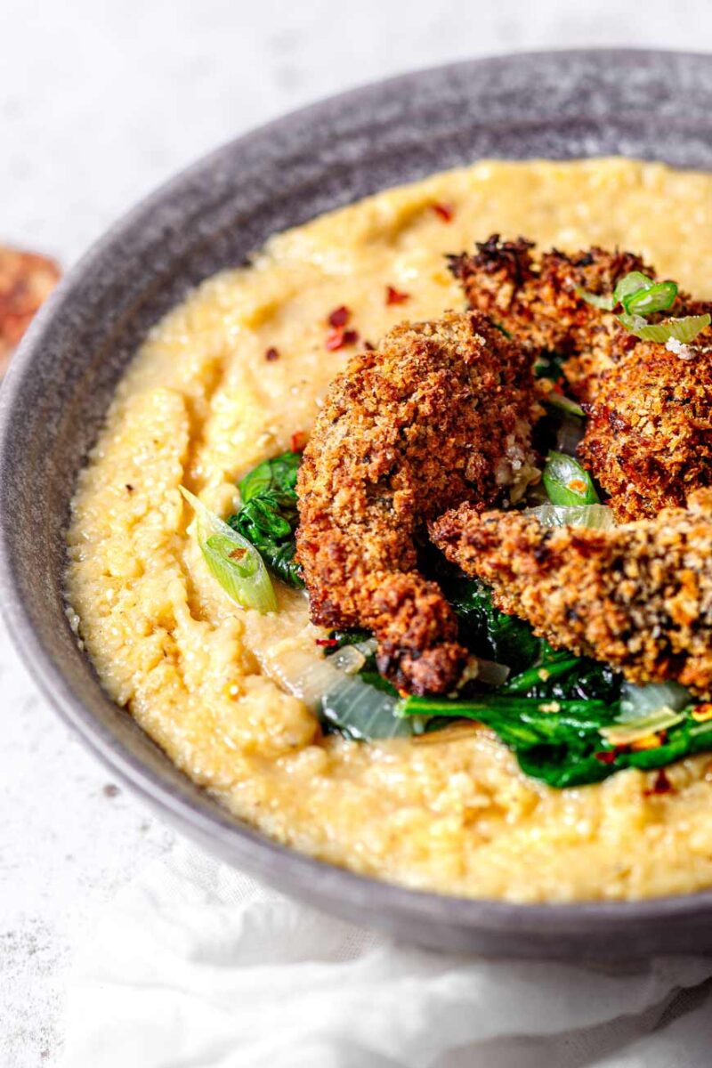 Creamy Vegan Shrimp and Grits Thank You Berry Much