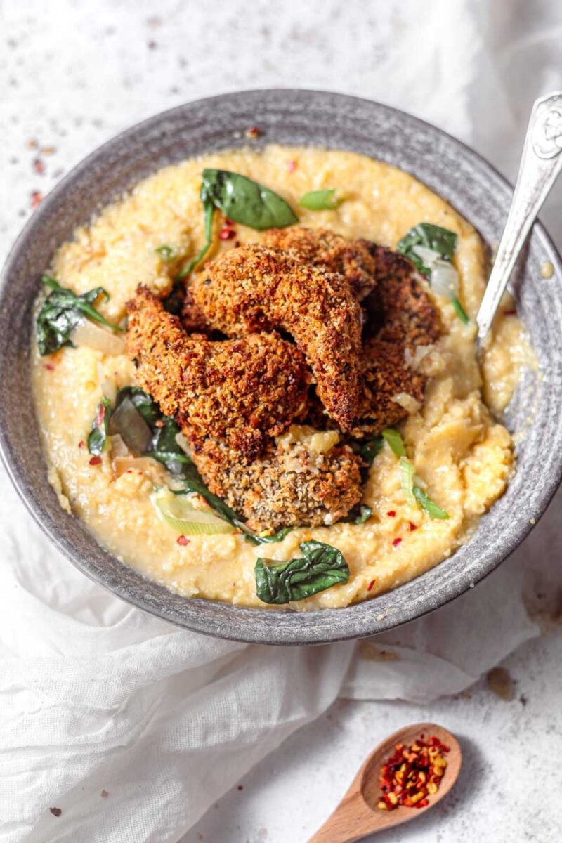 Creamy Vegan Shrimp and Grits Thank You Berry Much