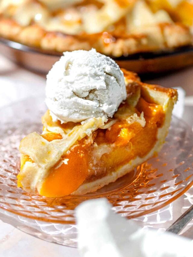 peach pie with canned peaches.