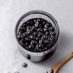 brown sugar syrup for boba and milk tea in a glass jar.