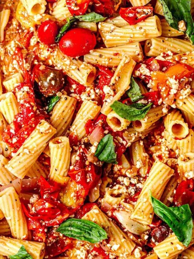 Vegan Baked Feta Pasta with Cherry Tomatoes