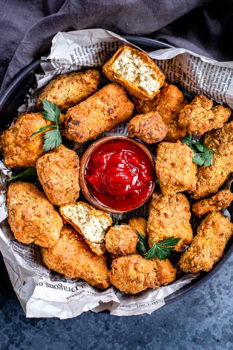 Crispy Air Fryer Tofu Nuggets (Chicken Fried Tofu)
