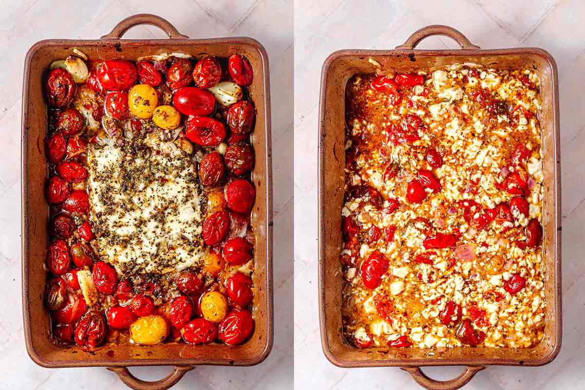 Vegan Baked Cherry Tomato Feta Pasta (TikTok) Thank You Berry Much