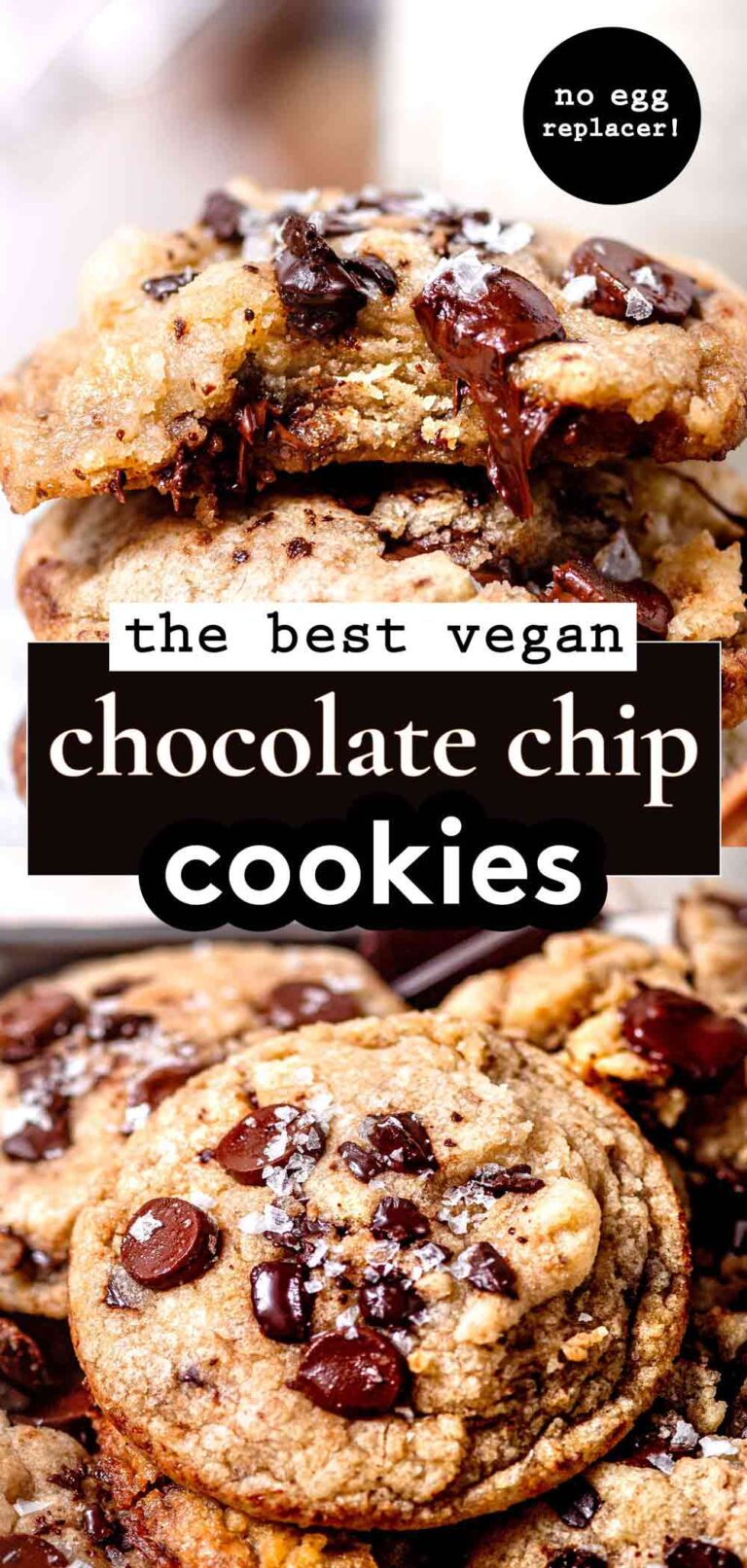 Eggless Chocolate Chip Cookies (No Egg Replacer!)