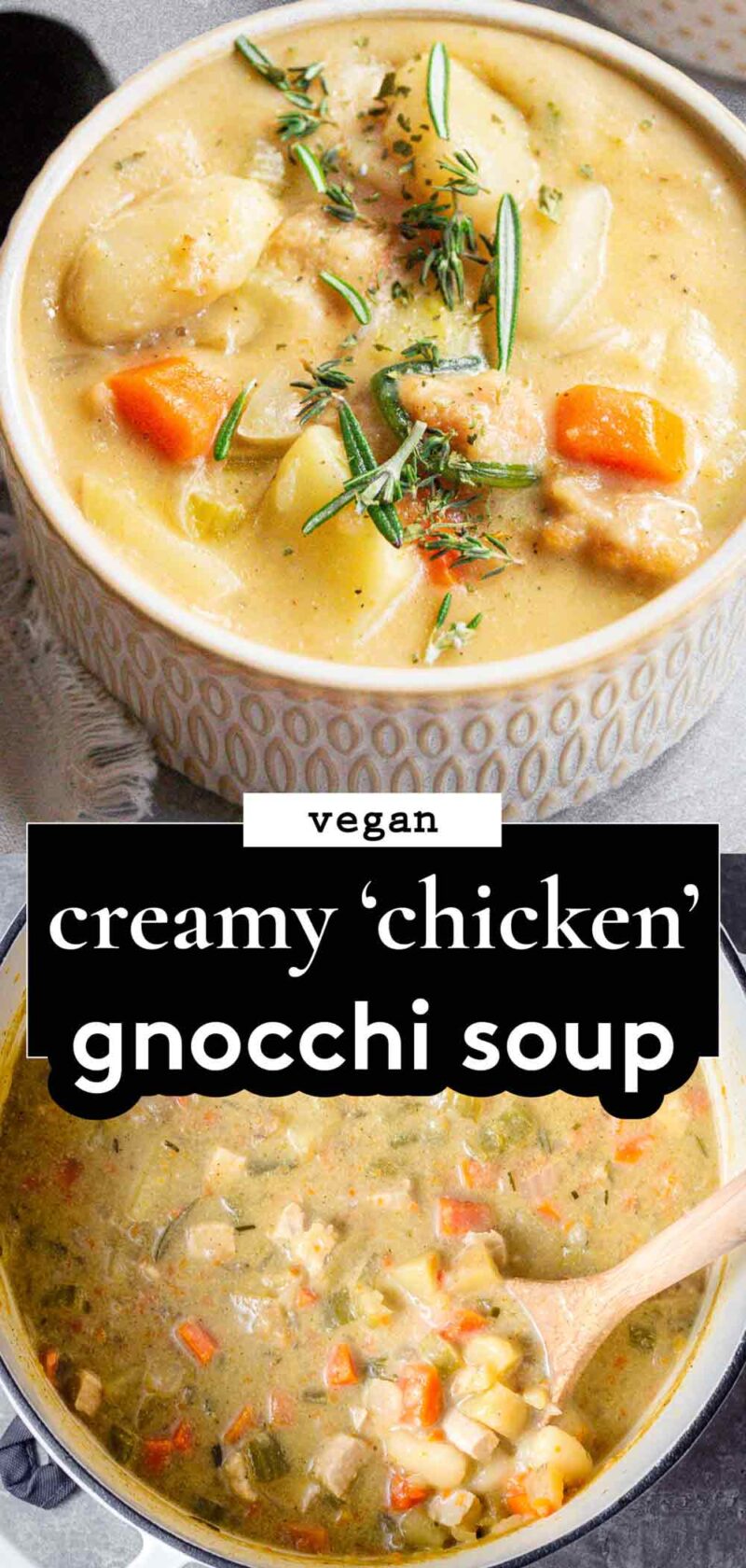 Creamy Vegan Chicken Gnocchi Soup (Olive Garden)