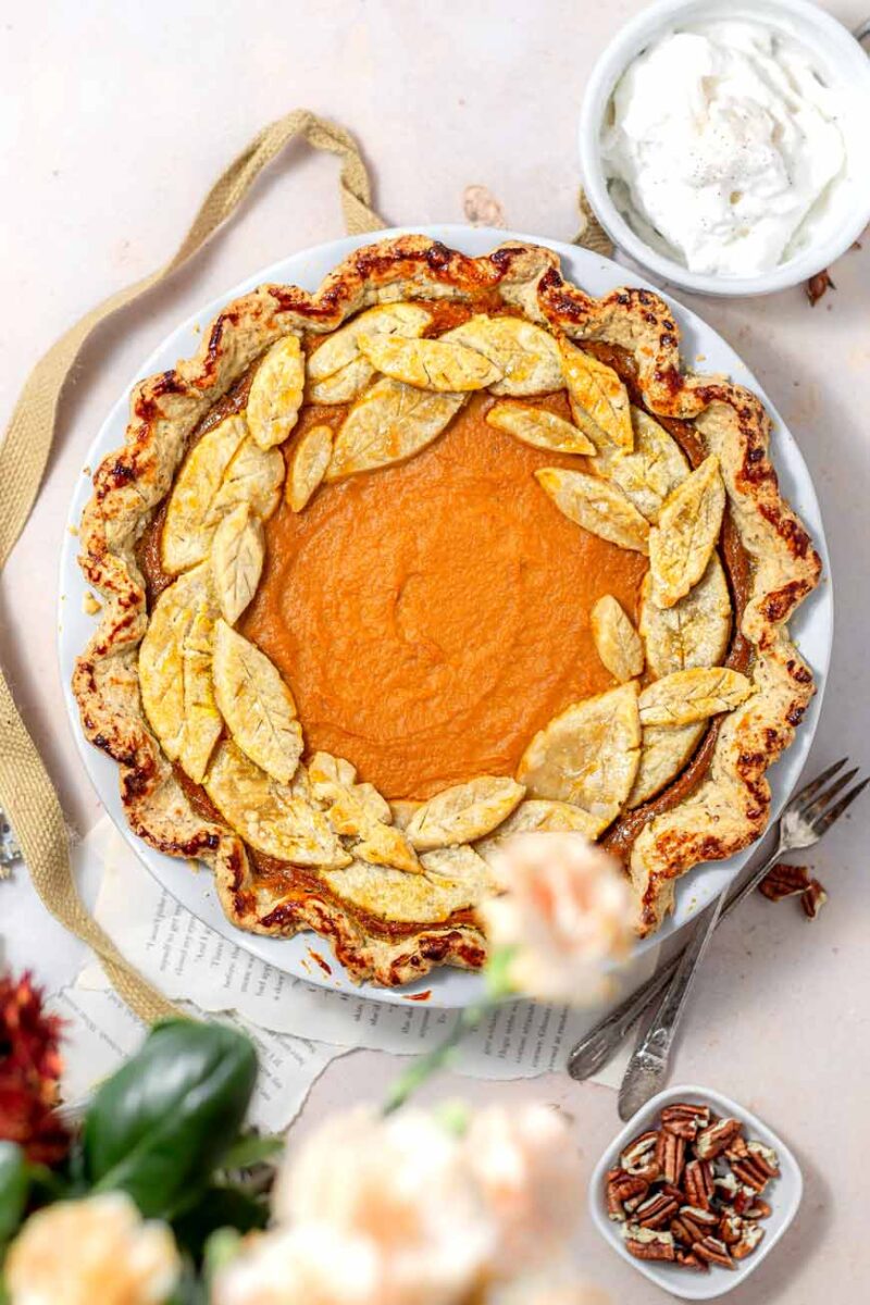 Classic Eggless Pumpkin Pie with Coconut Milk