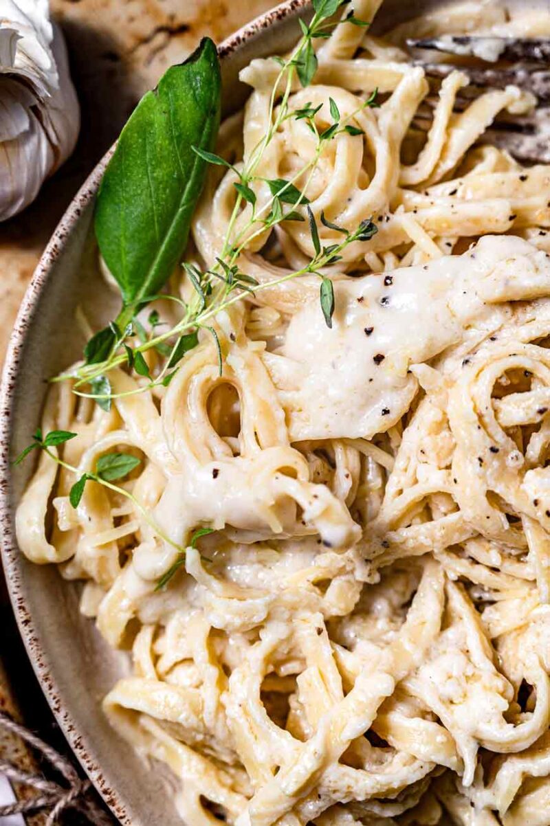 Easy Vegan Fettuccine Alfredo (no Cashews or Cauliflower)