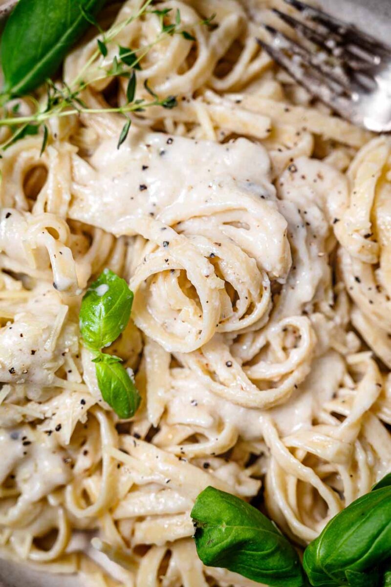 Easy Vegan Fettuccine Alfredo (no Cashews or Cauliflower)