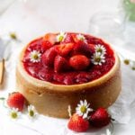 baked vegan and eggless cheesecake.