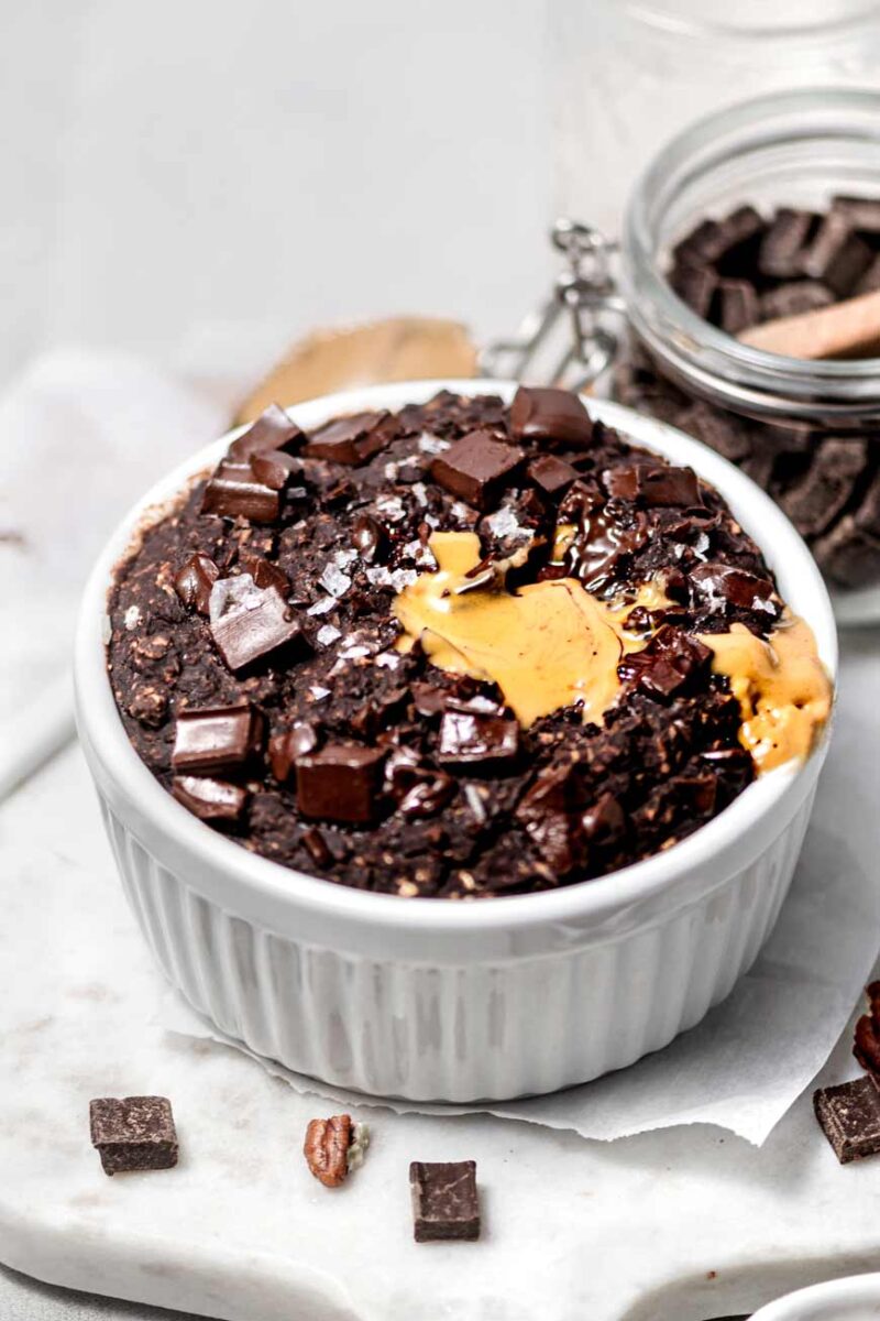 Easy Chocolate Baked Oats without Banana or Eggs