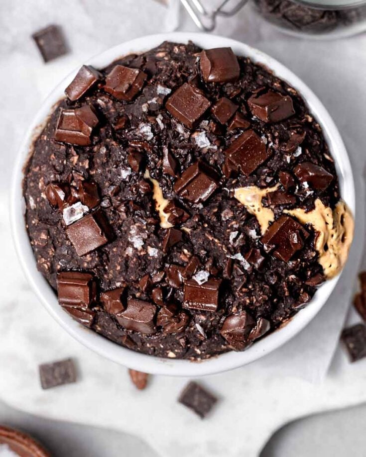 chocolate baked oats without banana or eggs