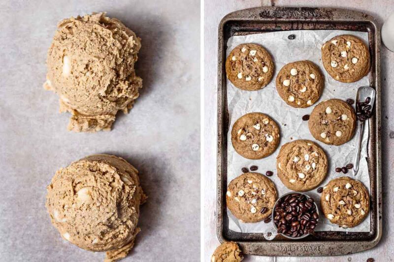 Coffee Cookies with White Chocolate Chips (Cappuccino Flavored)
