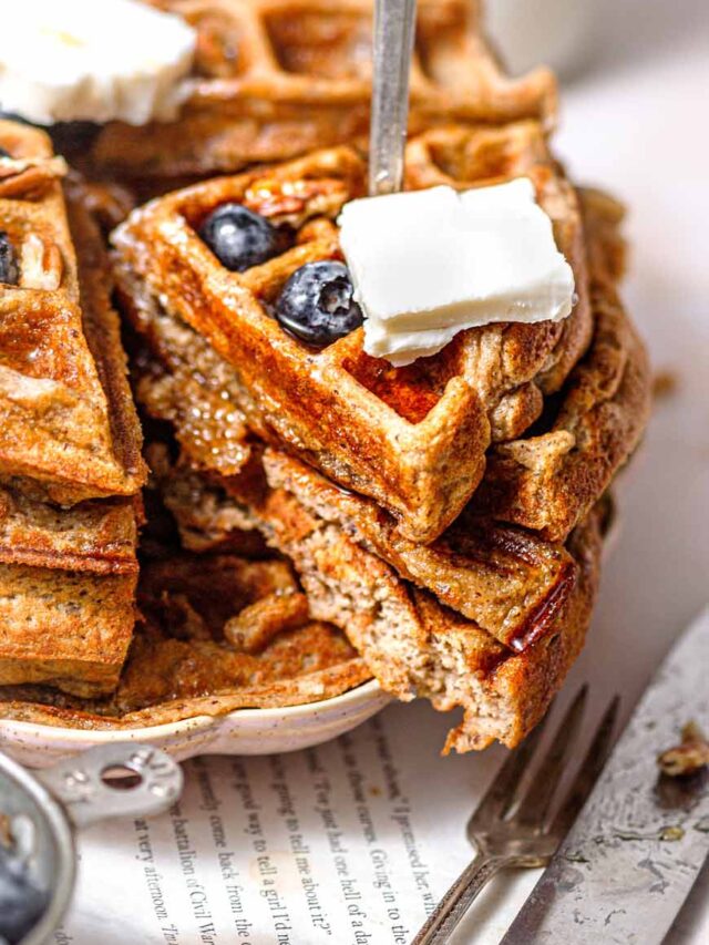 Healthy Vegan Protein Waffles thank you berry much