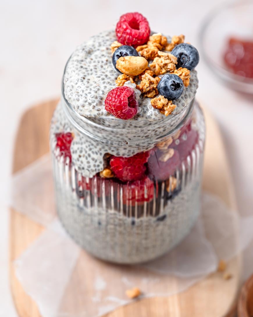 Oat Milk Chia Pudding with 20+ Topping Ideas