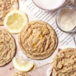 chewy vegan lemon sugar cookies.
