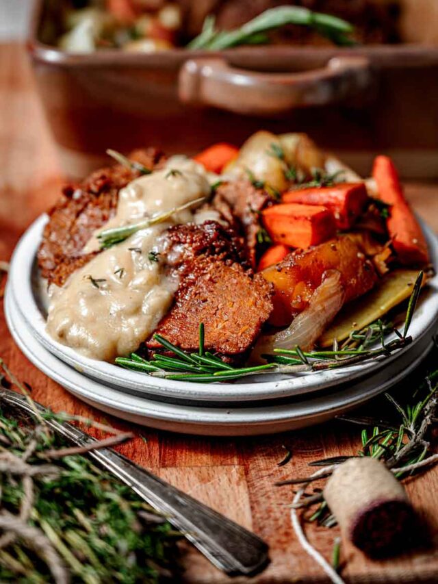 Savory Vegan Sunday Roast Dinner Thank You Berry Much